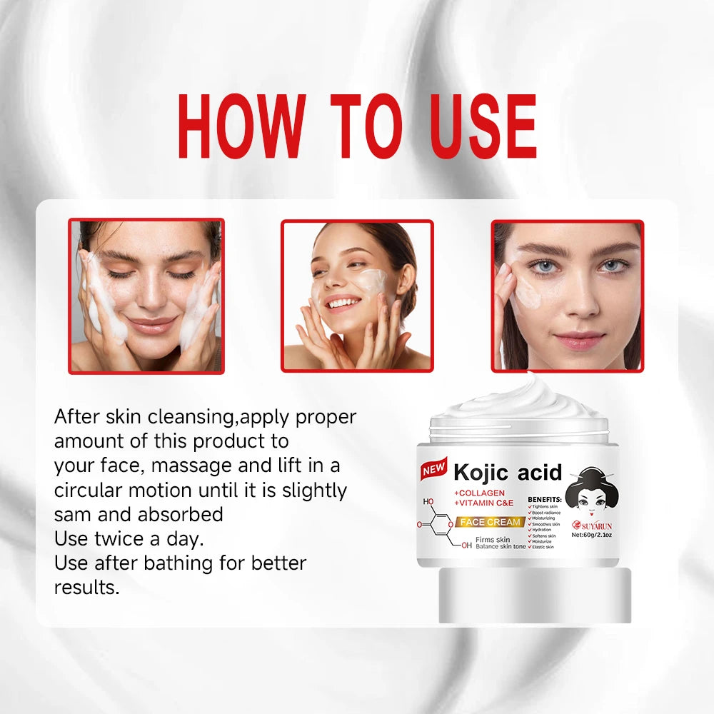 SUYARUN Kojic Acid Brightening Cream | Propolis & Vitamin E Brightening Face Cream Oasis Select