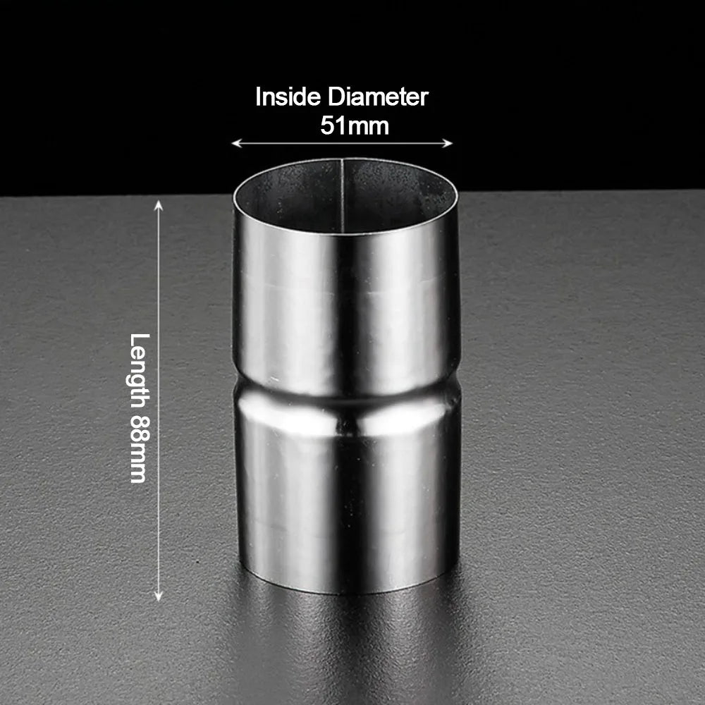 New Stainless Steel Pipe Joint Round Straight Pipe Fittings Silver Extend Connection Oasis Select 51mm 16mm
