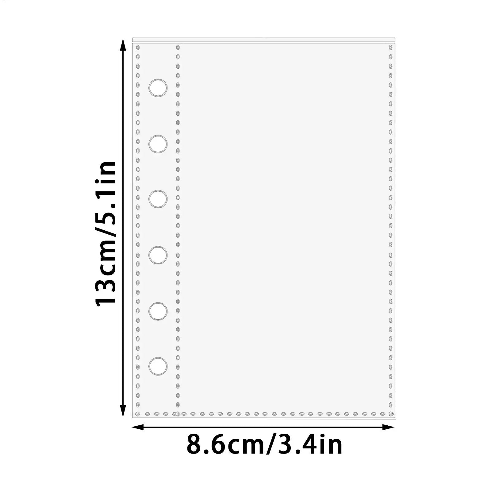 Page Protectors 10 Pieces A7 6-Ring Binder Protector Pages Card Sleeves for Photos Receipts Stickers Tickets Students Teachers Oasis Select