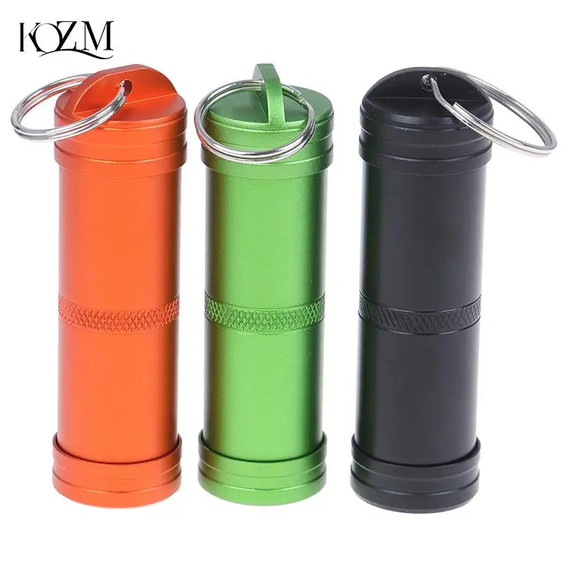 EDC Waterproof Capsule Keychain Case – Aluminum Pill & Gear Pod