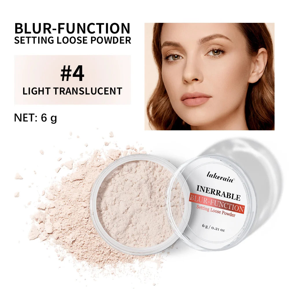 Loose Powder Baked Setting Long Lasting Oil Control Waterproof Blurring Effect Face Powder Smooth Matte Finish Woman Makeup Oasis Select 04 LIGHT TRANSLUCENT