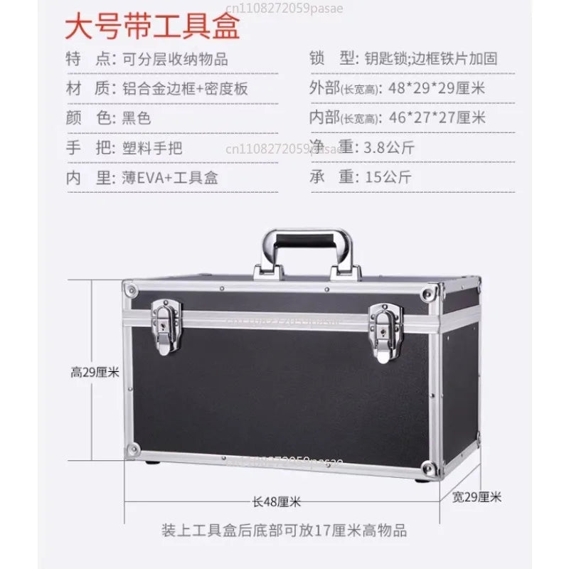 Aluminum Frame Storage Box Portable Multi-functional Items, Tool Storage Box,Multi-layer Compartment Oasis Select