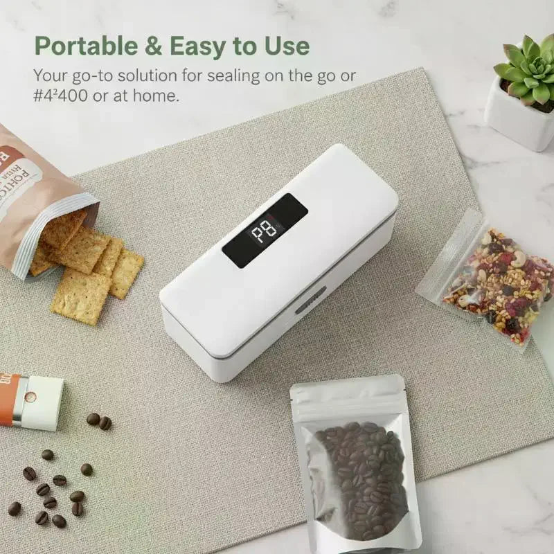 Bag Sealer 2 In 1 USB Rechargeable Mini Heat Seal Device for Plastic Food Bags Picnic Snack Storage Use Oasis Select