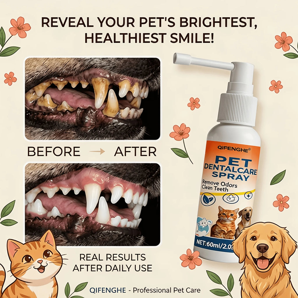 Natural Formula Pet Breath Freshener Spray Dog And Cat Oral Care Mist Daily Oral Hygiene Gentle Non-Irritating Oasis Select