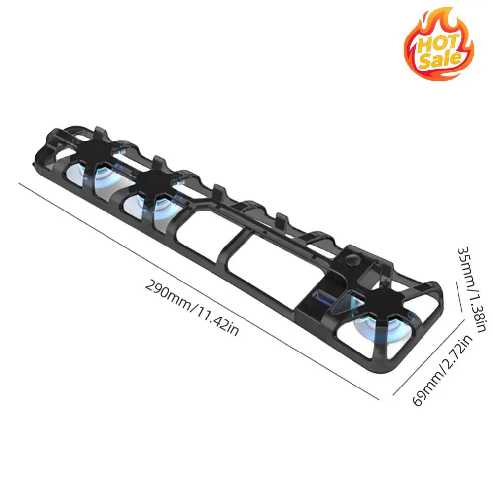 Cooling Fan with LED Light and 3 Fans Efficient Cooling System USB DC 5V Game Console Rear Cooling Fan 1100 RPM for PS Slim Oasis Select