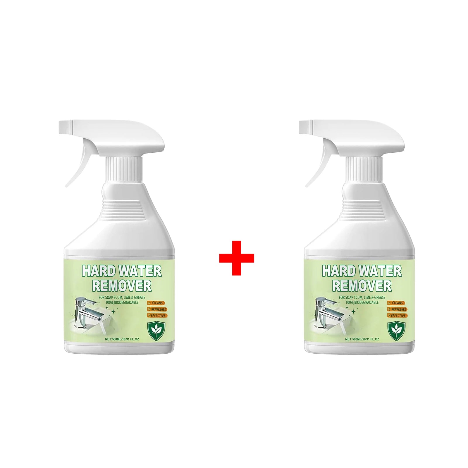 Hard Water Remover Spray Quickly Dissolves Stubborn Limescale for Sinks Faucets Shower Doors and Tiles Restores Shine Home Care Oasis Select 2pcs