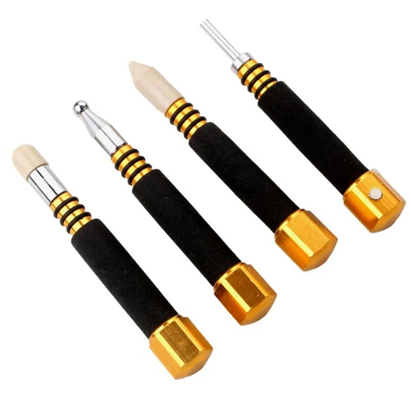 4Pcs Car Body Dent Repair Tool Paintless Tap Down Pen Magnetic Anti-Slip Grip Dent Repair Tool Detachable Tip Scratch Free Tool Oasis Select