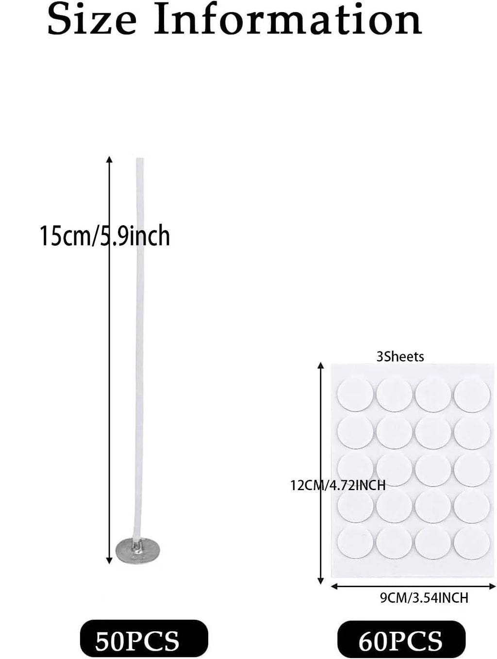 Candle Wicks for Making Candles, 50 Pcs 15cm Candle Wick with 60 Pcs Candle Wick Stickers for Making DIY Candles Oasis Select SET