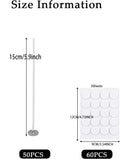 Candle Wicks for Making Candles, 50 Pcs 15cm Candle Wick with 60 Pcs Candle Wick Stickers for Making DIY Candles Oasis Select SET