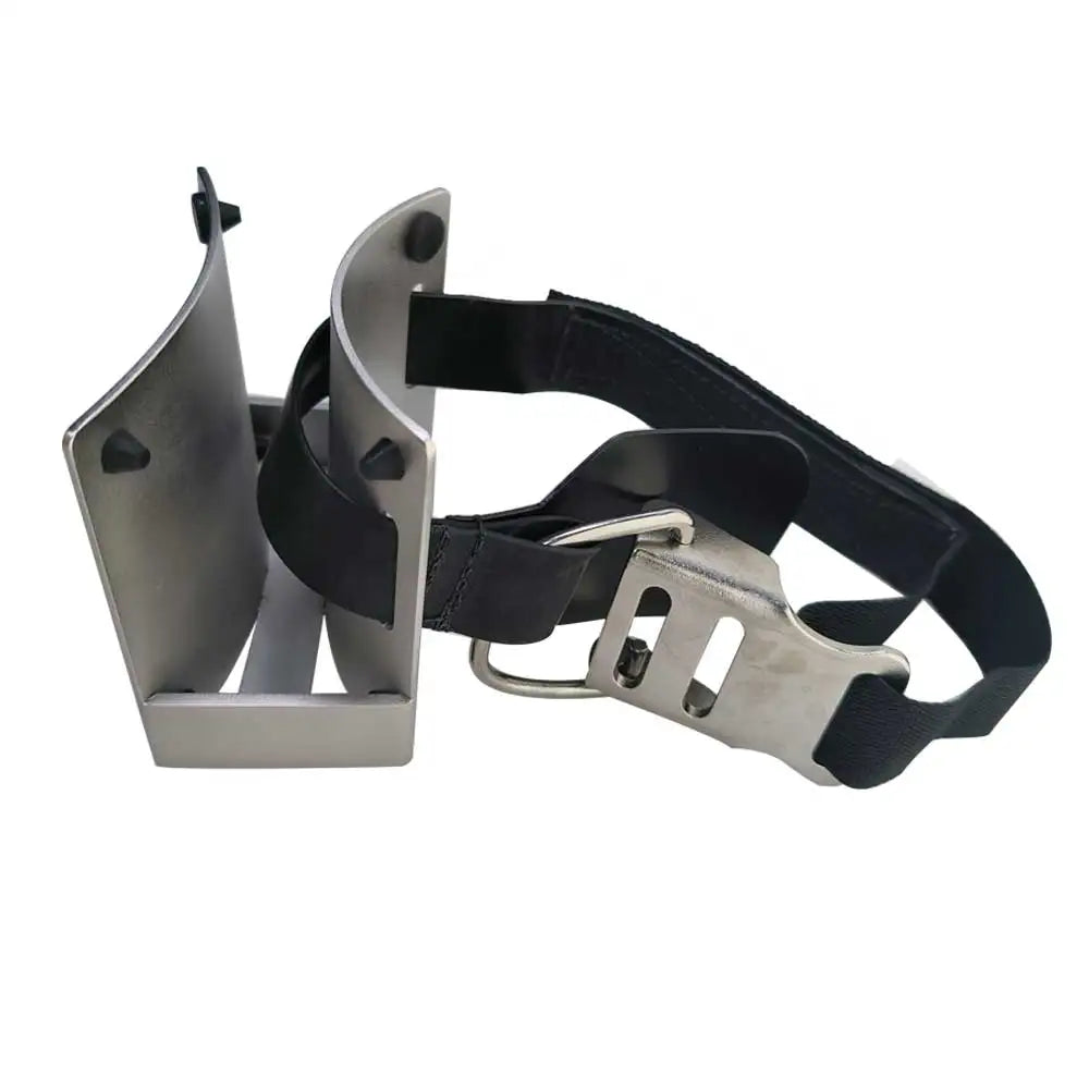 Technical Diving Cylinder Strap with 316SS Hose Clamp & Belt Buckle Fit 11L/12L 1L/3L Main Bottles for Scuba Sidemount/Backmount Oasis Select