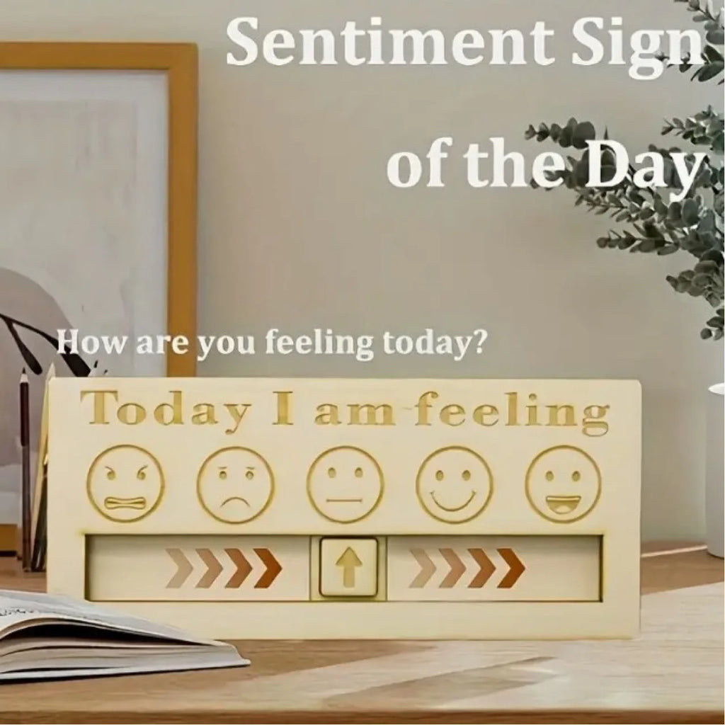 Daily Mood Brand Creative and Personalized Desktop Ornaments, Wooden Personal Mood Choices, Cute Ornaments Oasis Select mood every day