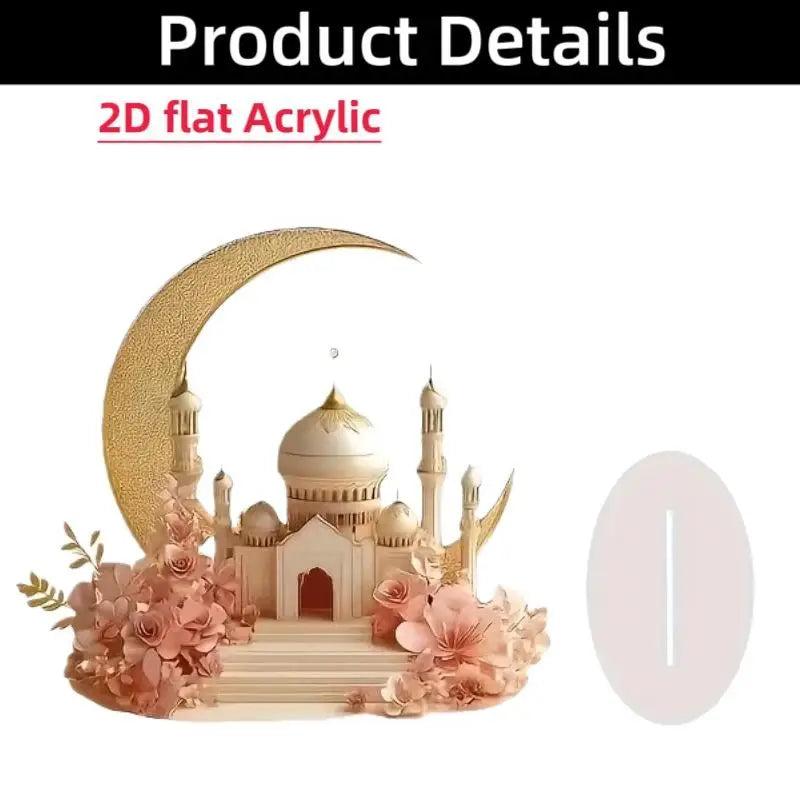 2D Acrylic Arabian Camel & Evil Eye Tree Desk Figurine