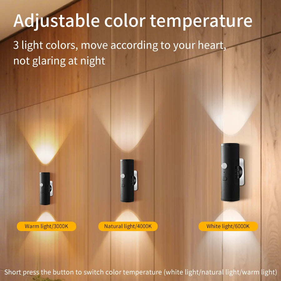 Motion Sensor LED Wall Light – Rechargeable 3-Color Spotlight LED Wall Light Oasis Select