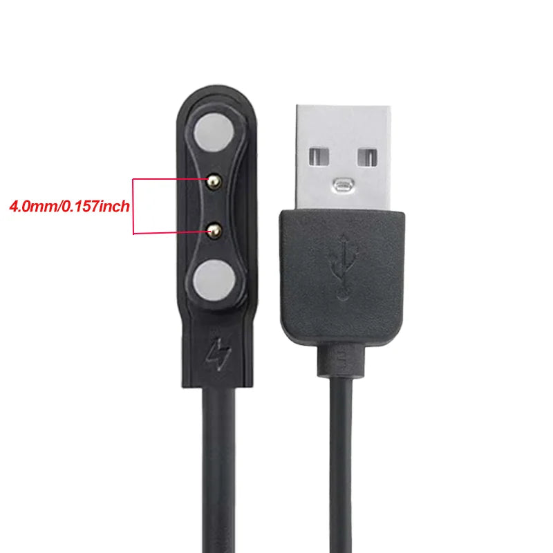 2-Pin USB Charging Cable for ZL02 & ZL02D Smartwatch 60cm Smartwatch Charger Cable Oasis Select