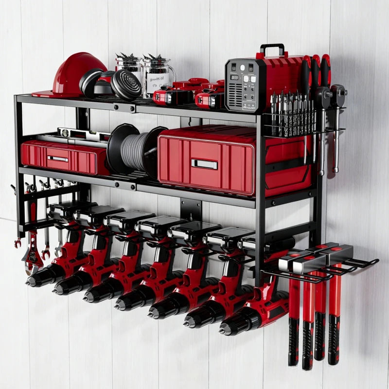 Electric tool storage rack Folding laminate Hardware tool storage rack Wall hanging Handheld electric drill rack Oasis Select