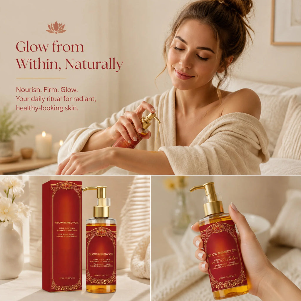 Glow Remedy Firming Body Oil Hydrates Dry Loose Skin Tightens Belly Butt Thighs Underarms Improves Sagging Skin Body Massage Oil Oasis Select