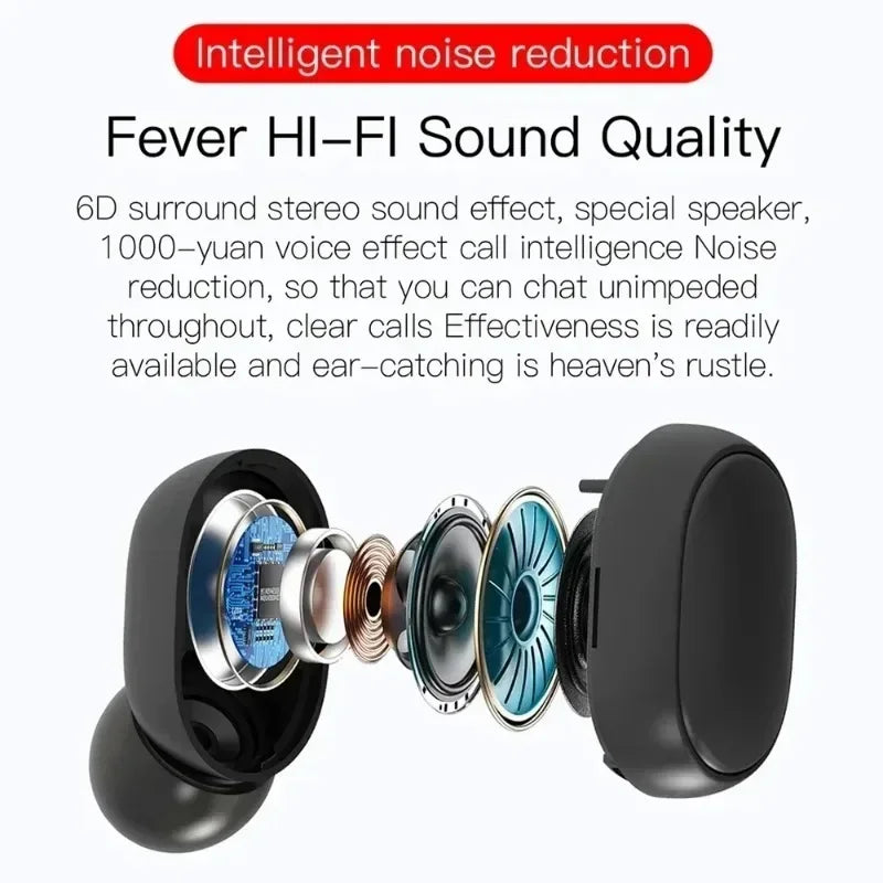 Wireless Bluetooth Earphones E6S TWS Headset Noise Cancelling Earphones With Microphone Headphone Oasis Select