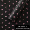 20-Sheet Floral Bow Wrapping Paper 50x70cm | Korean Gift Tissue