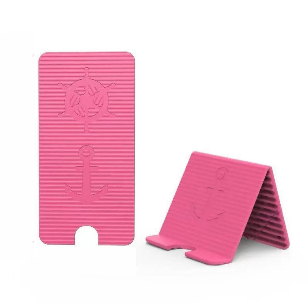 Foldable Foldable Phone Holder Silicone Flexible Desktop Tablet Stand Bendable Multi-Angle Flexible Phone Bracket Oasis Select Rose Red