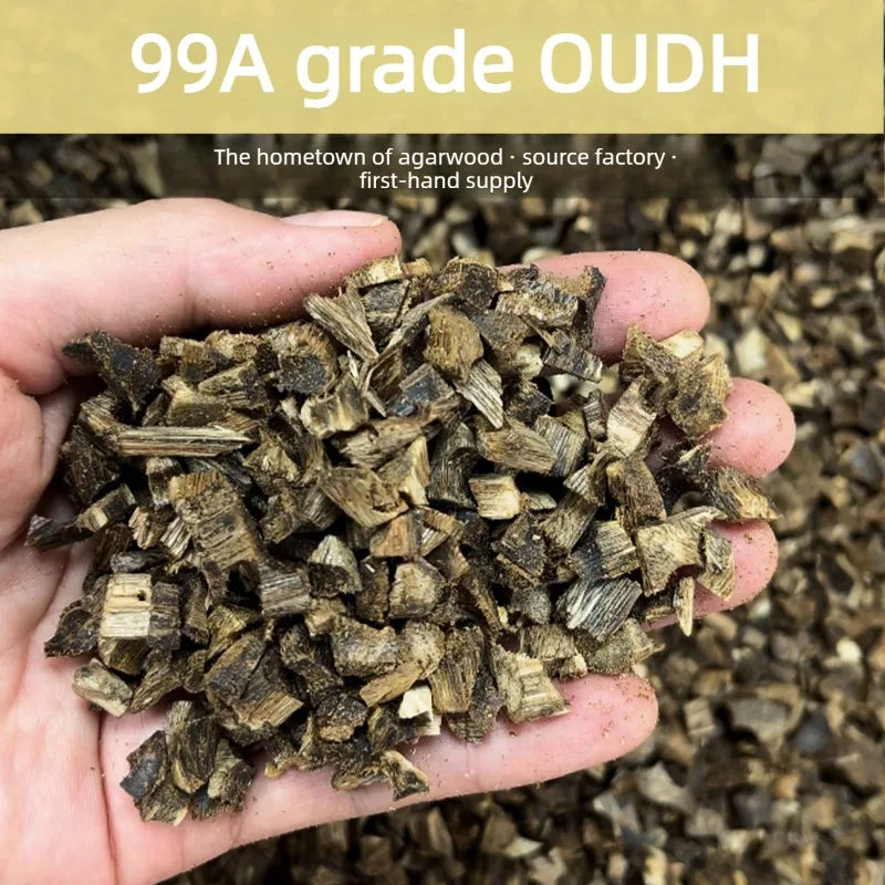 Oud - Infused Aroma Bakhoor | Warm Woody Milky Aroma Incense Wood Chips | Arabian Luxury Scent Natural agarwood particle 10-50g Oasis Select
