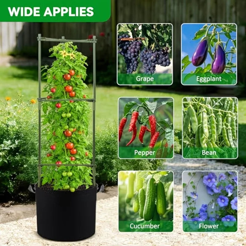 1-4PCS Thickened Nonwoven Fabric Grow Bag Felt Plant Pot for Balcony Roof Garden Aeration Container with Handle Oasis Select