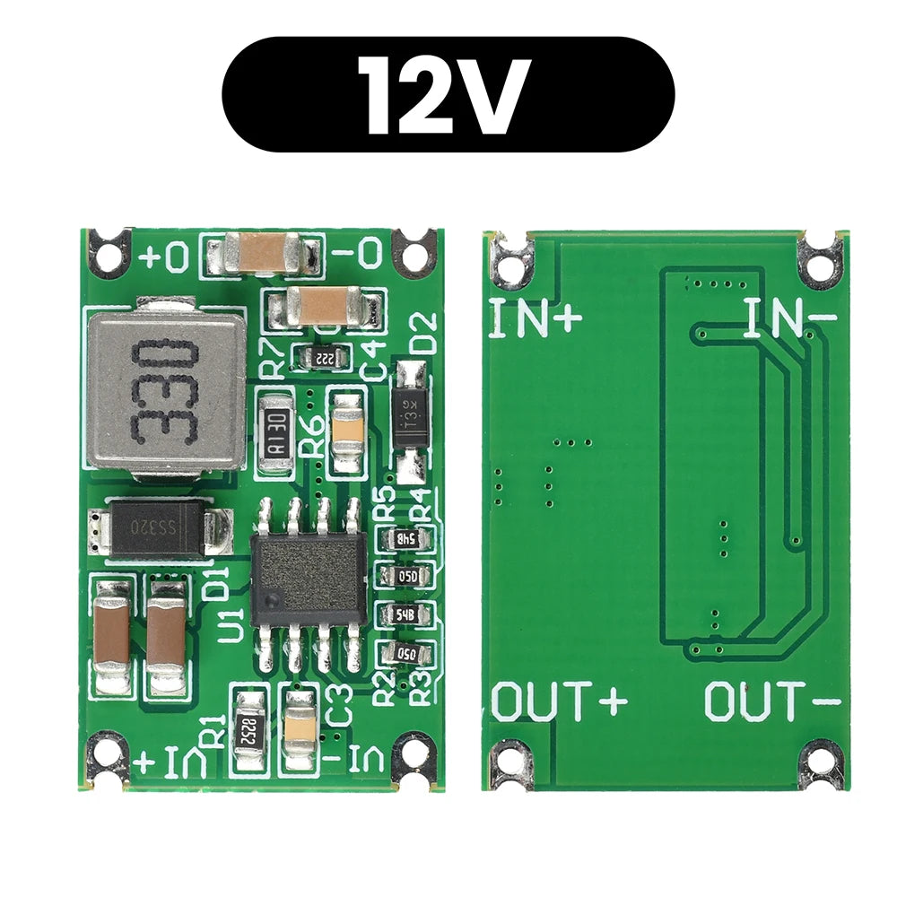 Mini DC-DC Buck Converter 48V 60V 120V to 3.3V 5V 12V Step-Down Power Module with Over Temperature Short Circuit Protection Oasis Select 12V