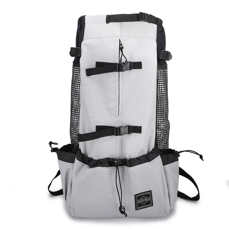 Outdoor Travel Puppy Medium Dog Backpack for Small Dogs Breathable Walking French Bulldog Carrier Bags Accessories Pet Supplies Oasis Select Light Gray XL-suit 15-28kg
