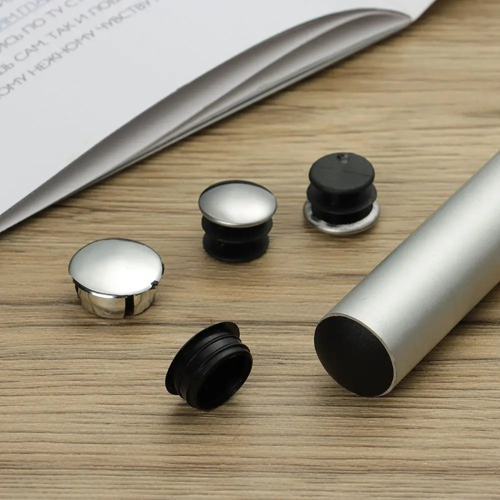 10Pcs Stainless Steel Round Pipe Tube End Cap Furniture Leg Plug Blanking End Cap Bung For Home Daily Tool Furniture Accessories Oasis Select