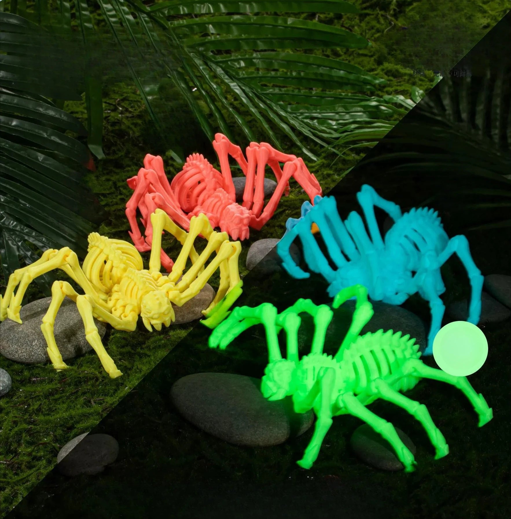3D Printing Spider Animals Toy Realistic Colorful Spider Figurine Articulated Fidget Toy for Spider Lovers Halloween Home Decor Oasis Select