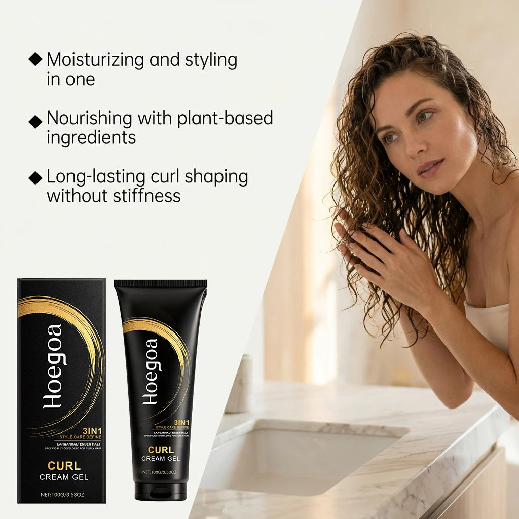 1 Curl Hair Styling Cream Gel Boost Bouncy Curls Nourish Moisturizing Oasis Select