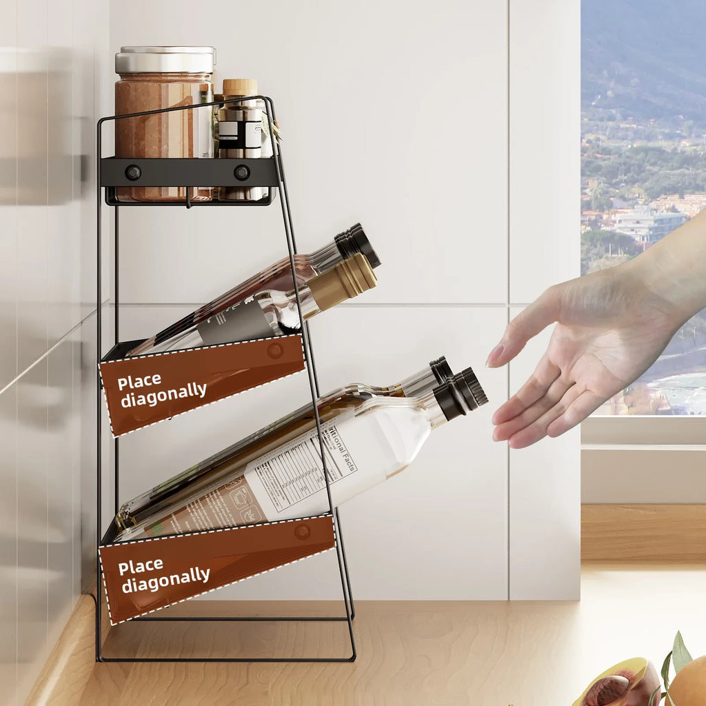 Kitchen seasoning rack countertop multi-layer seasoning rack multi-functional storage artifact Oasis Select