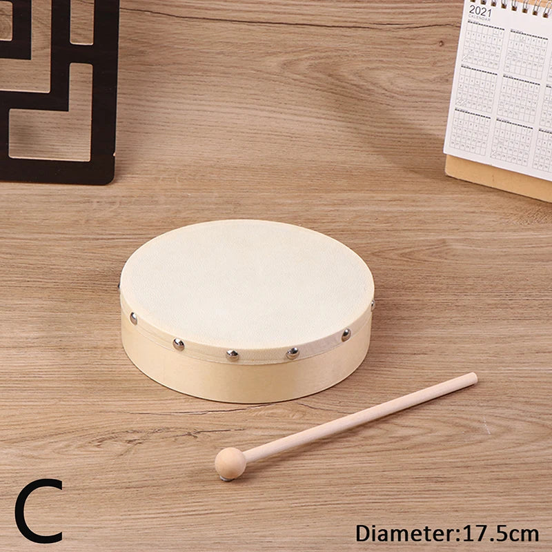 Frame Drums 4/6/7/8/9/10 Inch Hand Drum Wood Drum With Drum Stick Set Musical Game Kids Educational Toy Percussion Instrument Oasis Select C