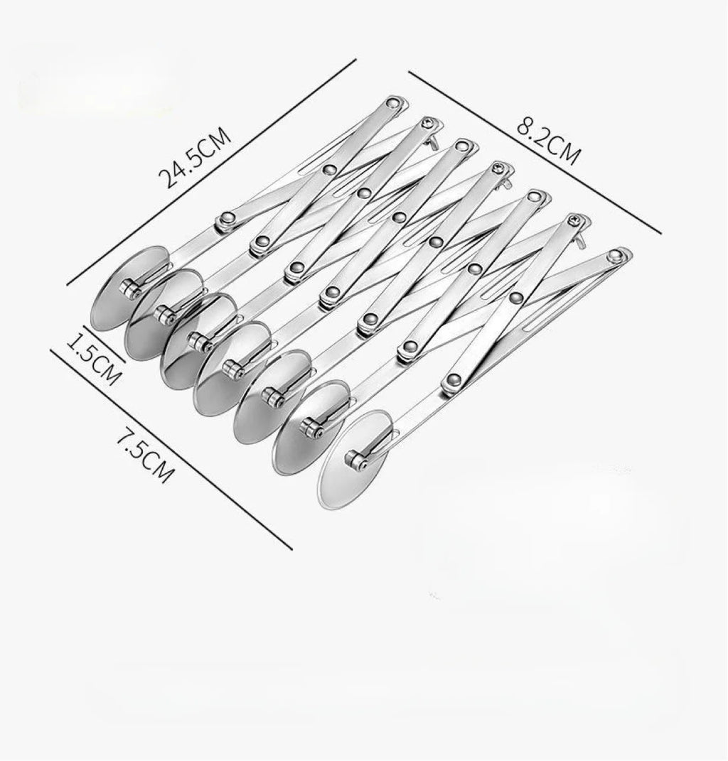 Cutter Dough Divider 3/5/7 Wheel Dough Knife Flexible Roller Blade Pizza Pastry Peeler Stainless Steel Baking Pan Tool Oasis Select 7rounds