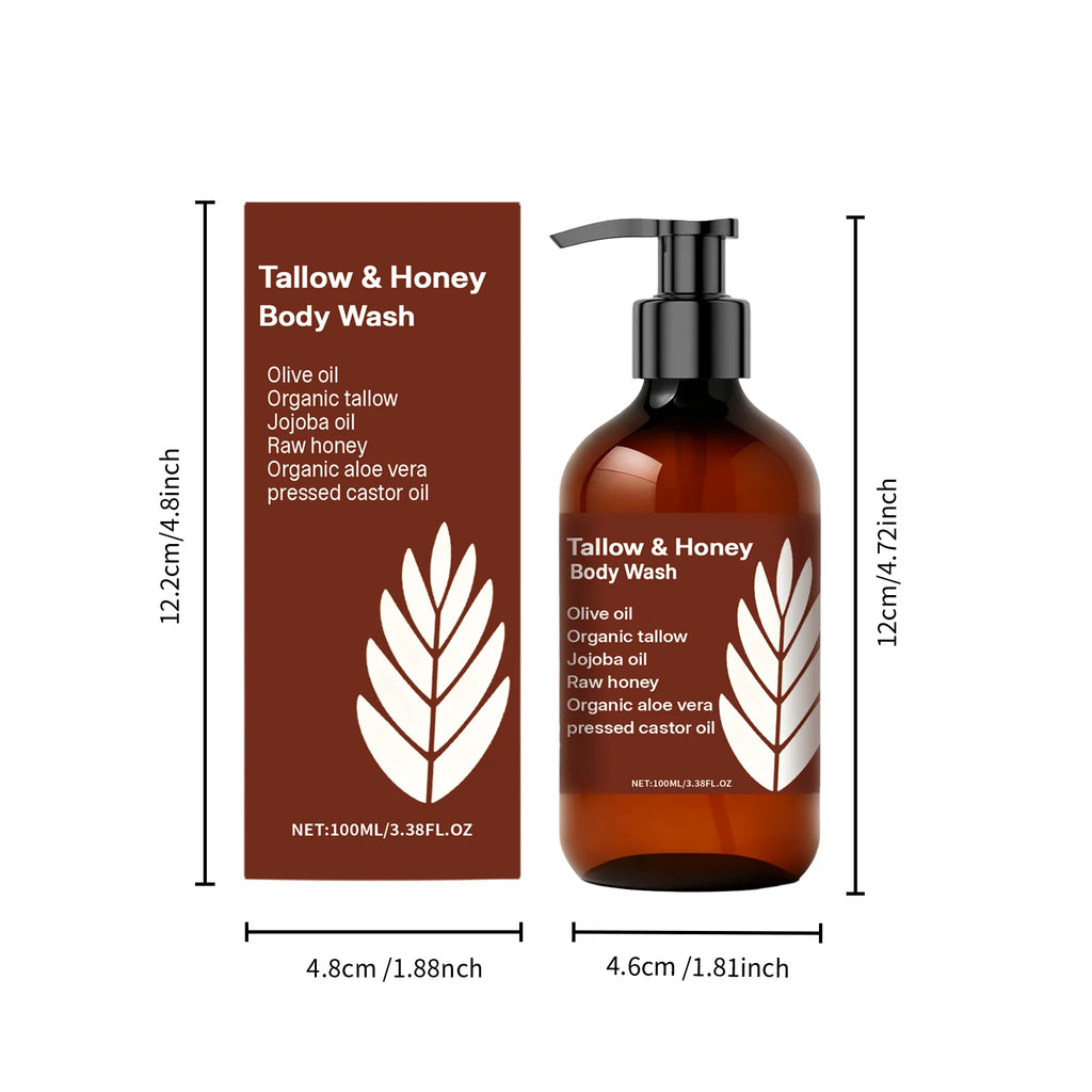 Hoygi Tallow & Honey Body Wash – Gentle Moisturizing Shower Gel Moisturizing Body Wash Oasis Select 100ml Boxed Moisturizing