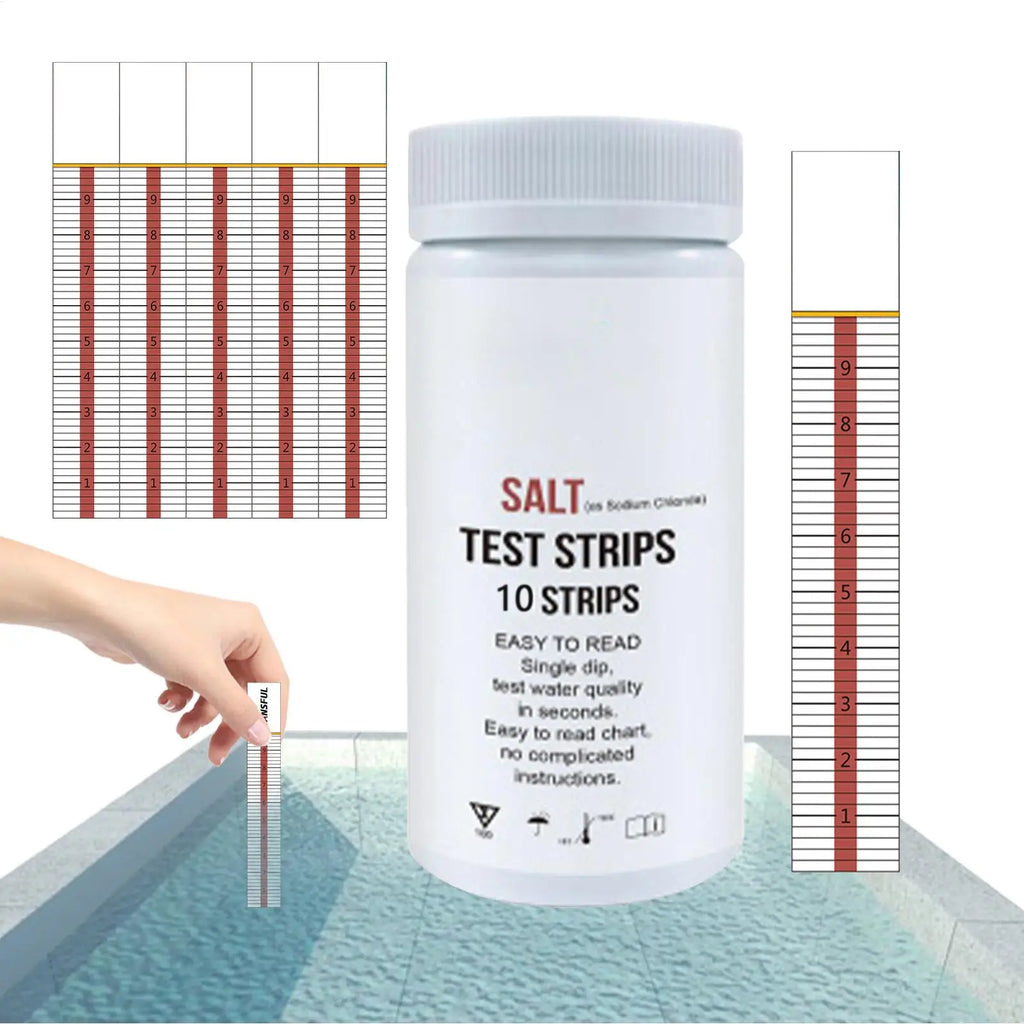 Salt Test Strips for Pool, Hot Tub & Spa – 10 Pack