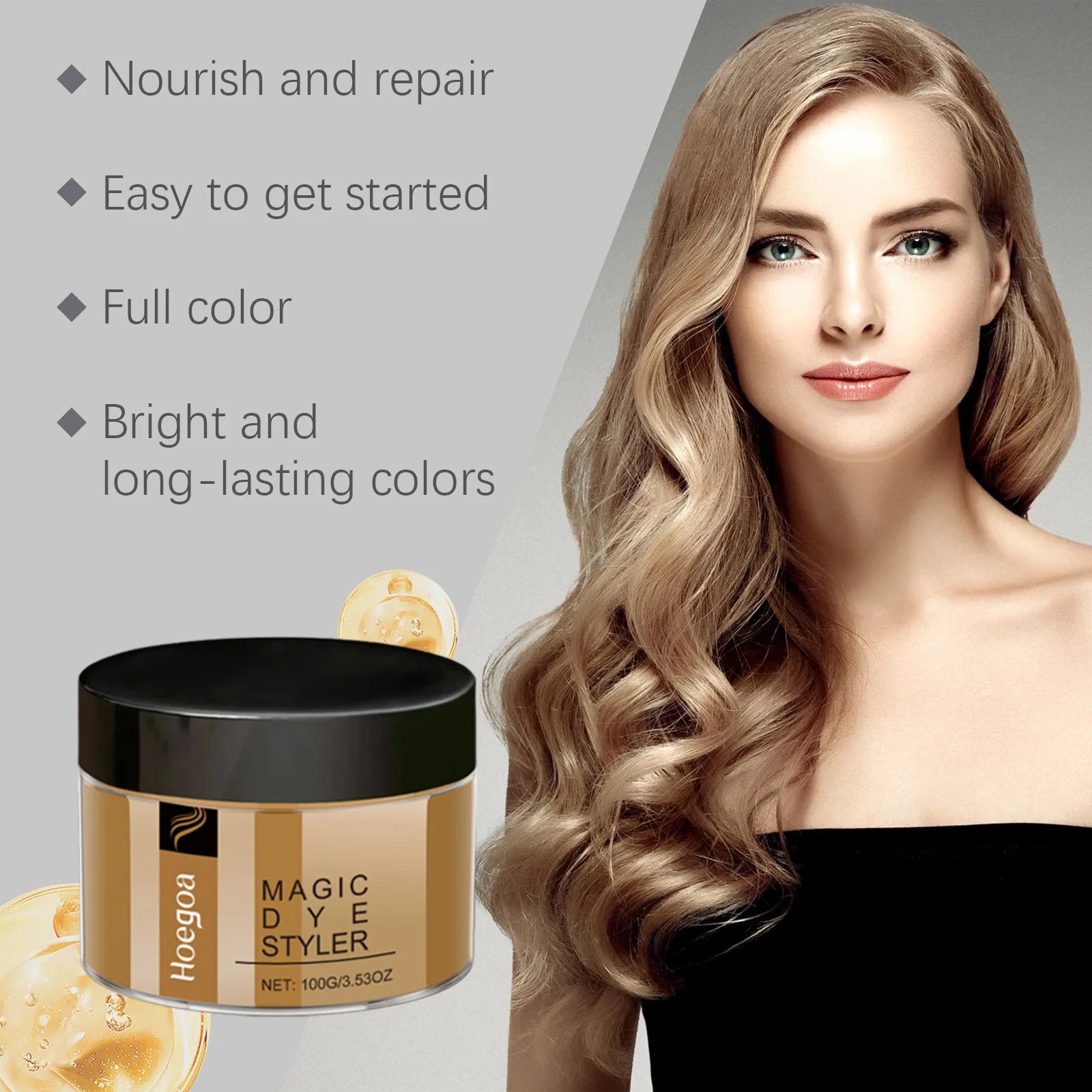 Hair Dye Wax Easy Rinse Disposable Pomade Improving Straighten Permanent Styling Grey Modeling Professional Hair Coloring Cream Oasis Select