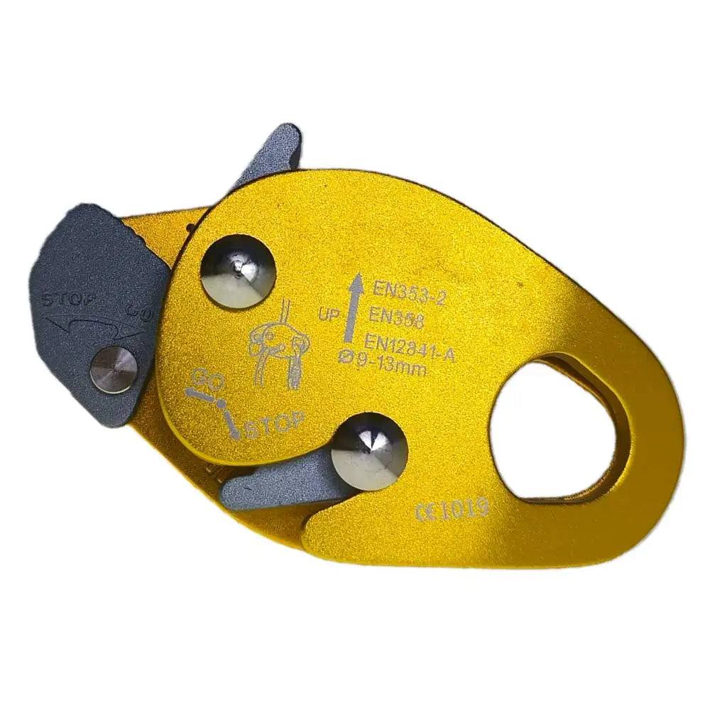 Outdoor Climbing Rope Grab clamp Arborist Falling Arrester Protection Self-Locking Descender Self Braking Stop Rope Clamp Oasis Select Yellow