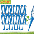 Automatic Drip Irrigation System Self Watering Adjustable for Flower Plants Greenhouse Garden Auto Water Dripper Device Oasis Select 48PCS-Blue