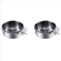 6-Pack Stainless Steel Clamp-On Bird Feeder Bowls for Cages Pet Feeder Bowl Set Oasis Select A One Size