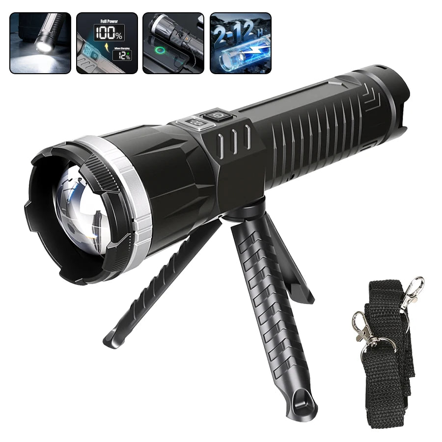 KDULIT Tactical LED Flashlight | Rechargeable, IP65, 5 Modes