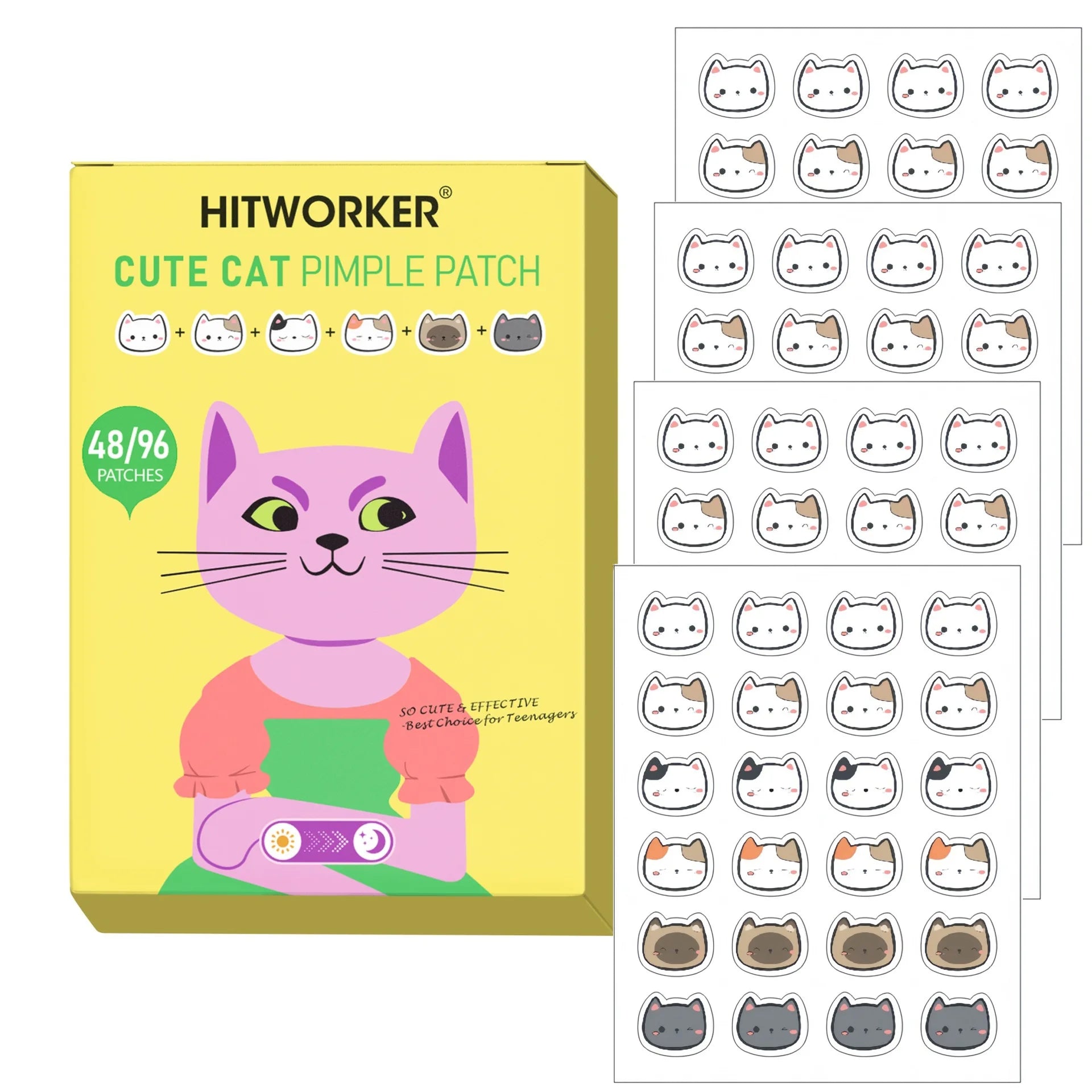 96/48 tea tree oil cartoon design acne patch is mild and non irritating - tasteless hydrogel acne patch is a must for lovers Oasis Select 96pcs
