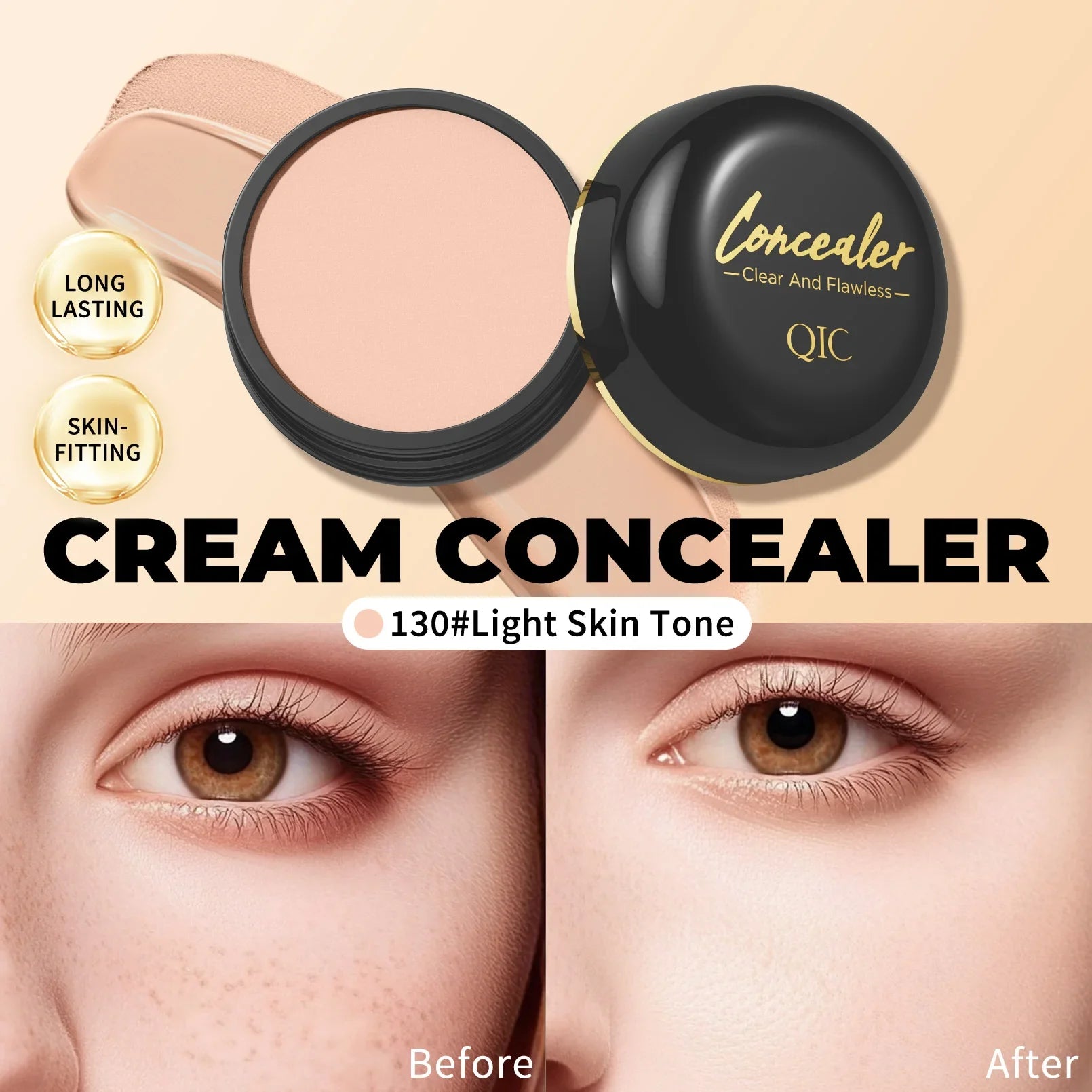 LAIKOU Waterproof Full Coverage Concealer – All Skin Tones