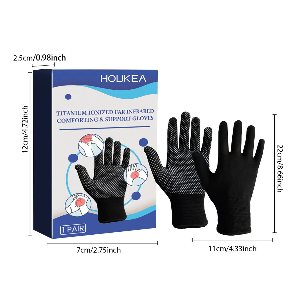 Houkea Hand Joint Pain Relief Care Gloves Wrist Therapy Carpal Treatment Swelling Women Men Daily Compression Arthritis Gloves Oasis Select