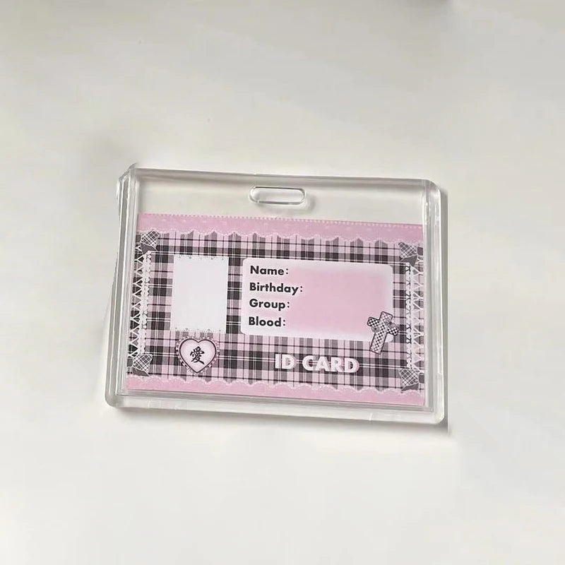 Clear Acrylic Dual Card Holder with Stretch Keychain for ID Badge Bus Pass Work Card Access Control Oasis Select A4