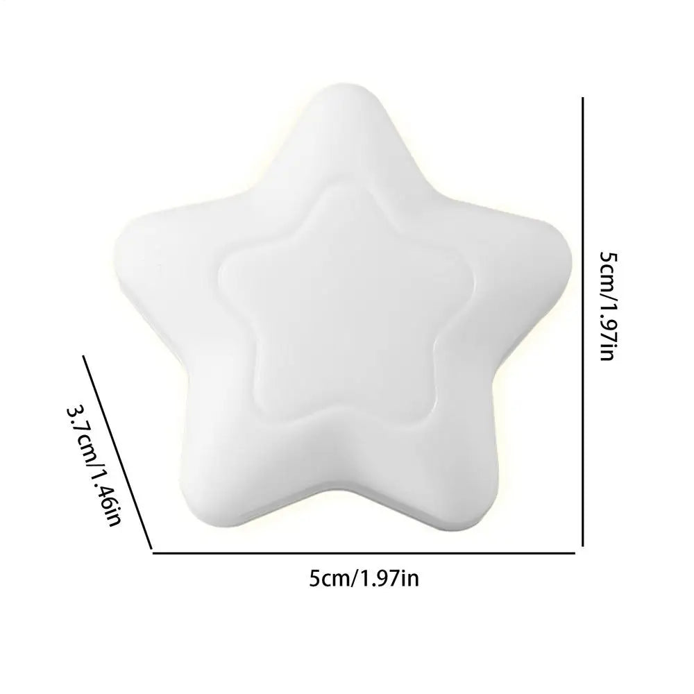 LED Stars Night Lights Star Shaped LED Bedside Night Light Home Decoration Baby Room Lighting USB Charging Cute Star Lamp Oasis Select warm light