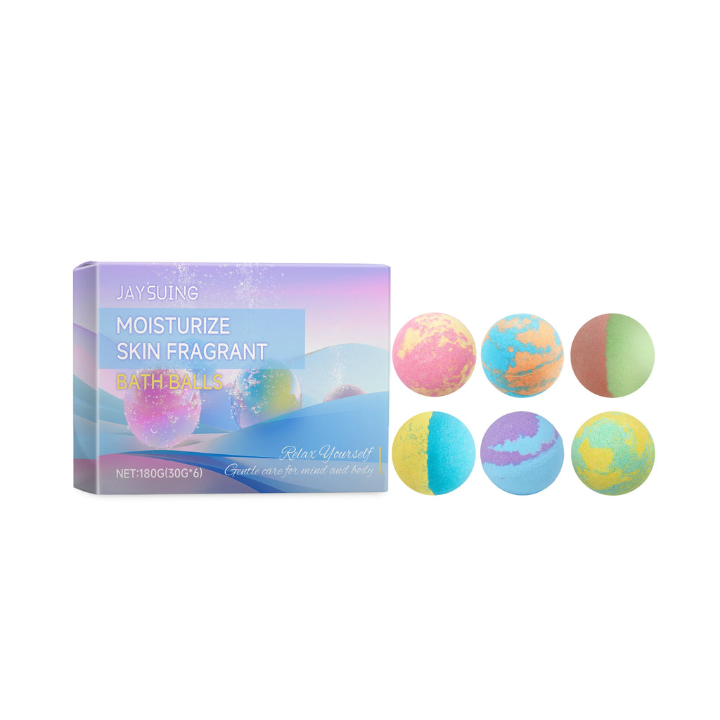 Fragrance Bath Bombs Rich Foaming Soothe Body Moisturize Skin Relaxing Stress Improve Bathing Experience Aromatherapy Bath Ball Oasis Select 6pcs Boxed