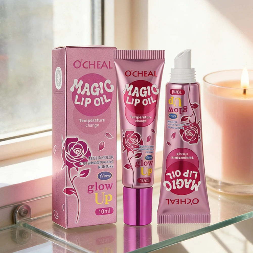 Lip Plumping Tube Lip Gloss Color-Changing Lip Oil Beauty Essence Nourishing Moisturising Sexy Lip Care Plumping Lip Serum Oasis Select
