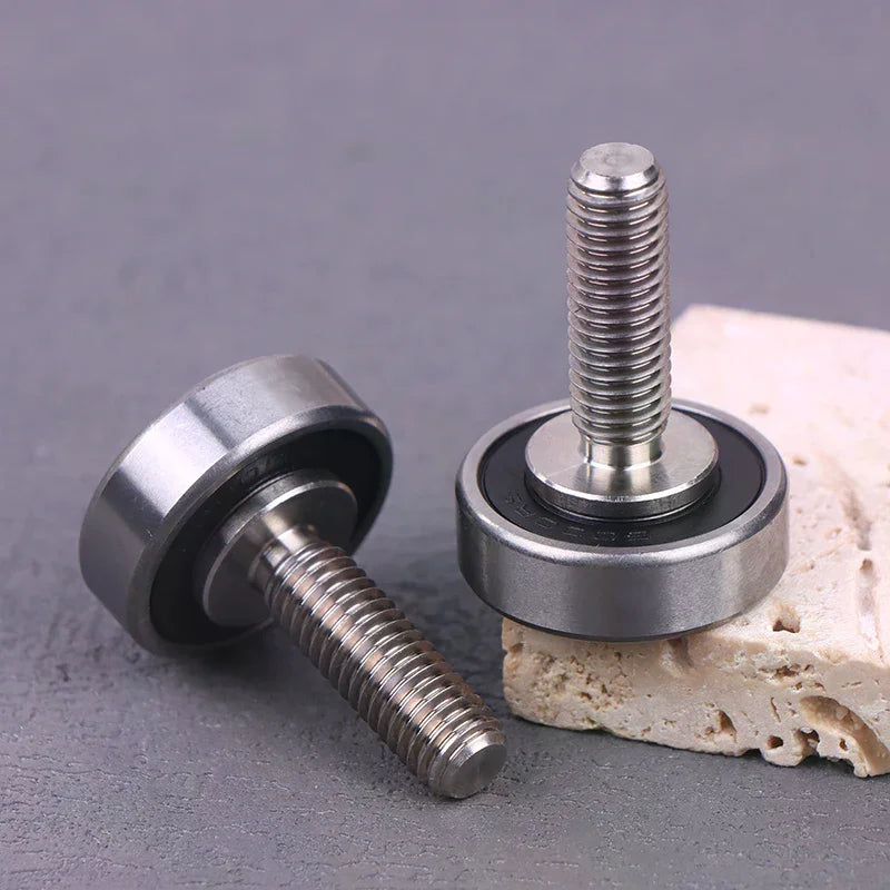 1/2Pcs Stainelss Steel M8 Thread Screw Roller Bearings, JS600026-8C2L25M8 OD 26mm for Door and Window Oasis Select