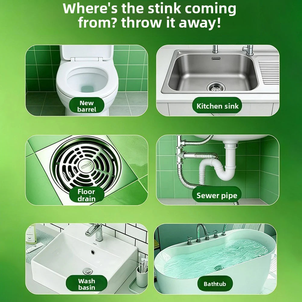 Drain Gel Odor Eliminator – Sink & Sewer Deodorizer Pods