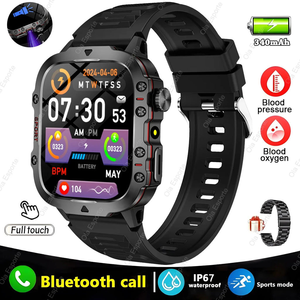 Military Smartwatch HW12 – GPS, Bluetooth Calls & Fitness Tracker